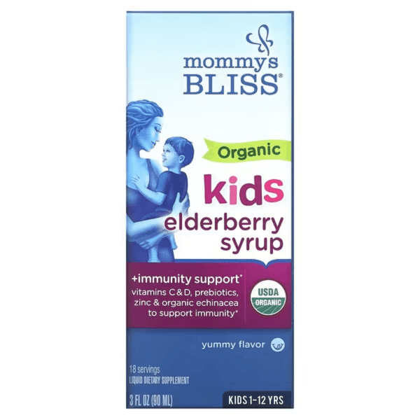 Органический сироп бузины для поддержки иммунитета, 90 мл, Organic Kids Elderberry Syrup + Immunity Support