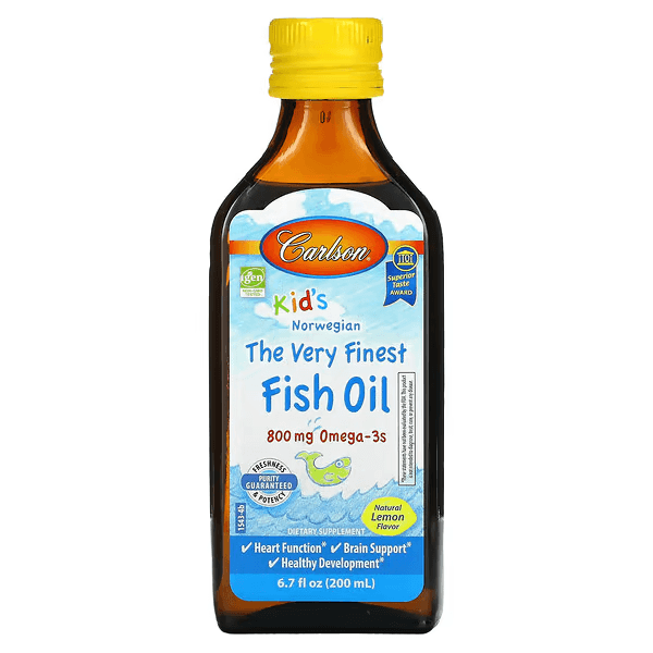 Рыбий жир и омега-3 для детей, 800 мг, 200 мл, вкус лимона, The Very Finest Fish Oil