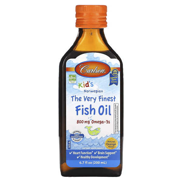 Рыбий жир и омега-3 для детей, 800 мг, 200 мл, вкус апельсина, The Very Finest Fish Oil