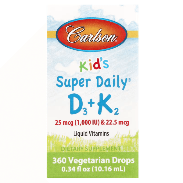 Super Daily D3+K2 для детей, 1000 МЕ, 10 мл