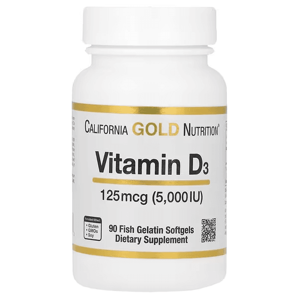 Витамин D3, 5000 МЕ, 90 капсул, Vitamin D3