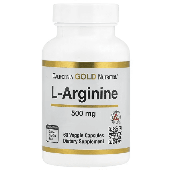 L-аргинин, 500 мг, 60 растительных капсул, L-Arginine