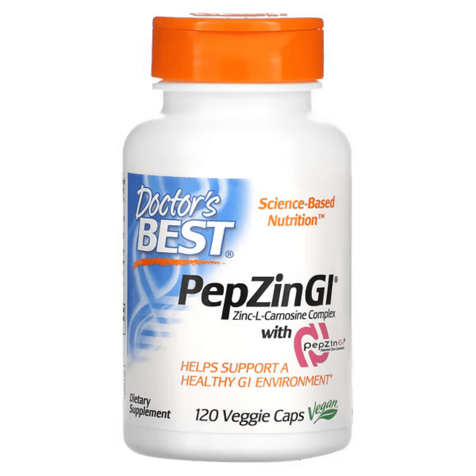 PepZin GI, комплекс цинк-L-карнозина, 120 вегетарианских капсул