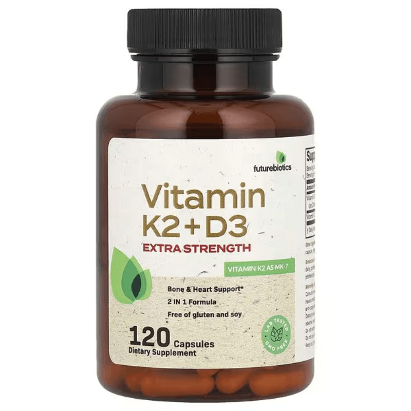 Витамин K2 + D3, 120 капсул, Vitamin K2 + D3, Extra Strength