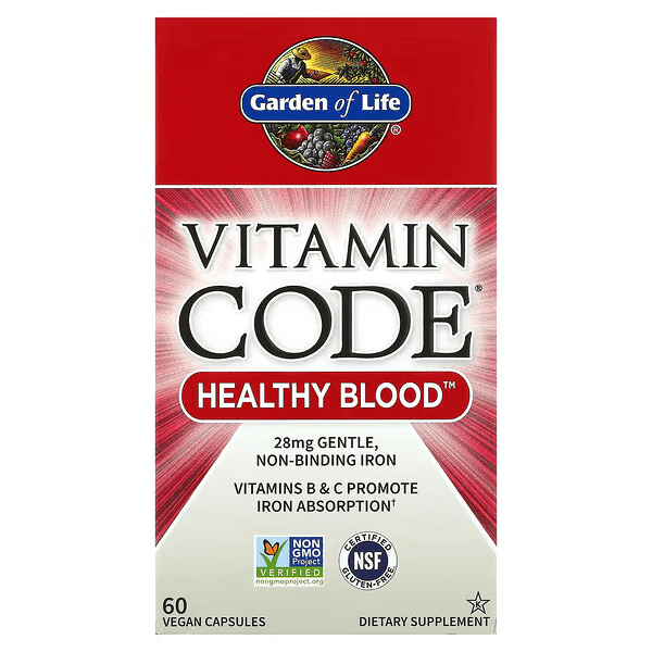 Healthy Blood, комплекс с железом, 60 веганских капсул, Vitamin Code