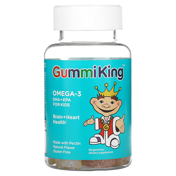 Омега-3 для детей, 60 мармеладок, GummiKing, Omega-3 DHA+EPA for kids