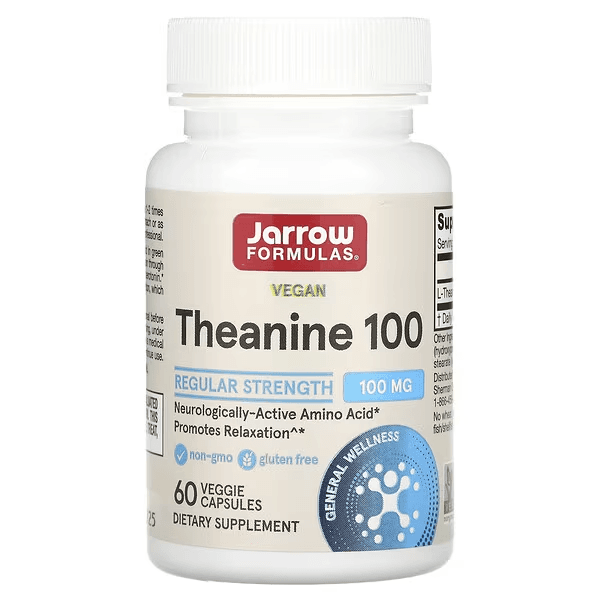 Теанин, 100 мг, 60 вегетарианских капсул, Theanine 100