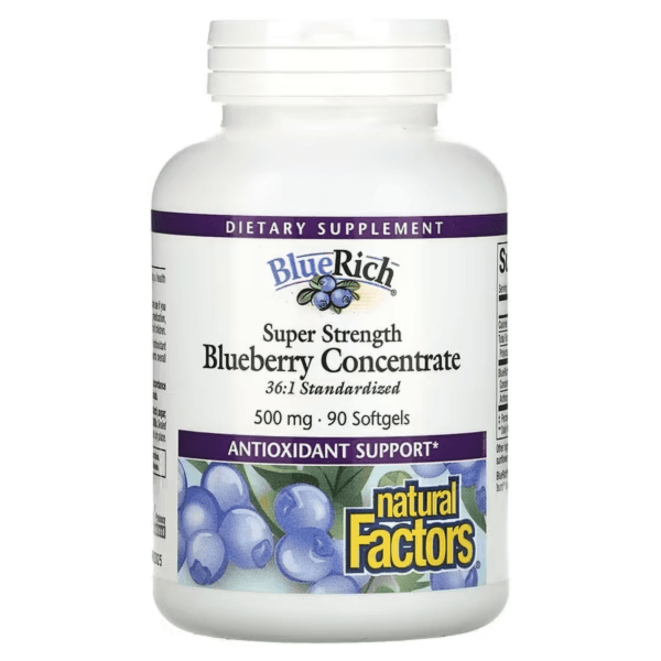 Концентрат черники, 500 мг, 90 капсул, Blueberry Concentrate