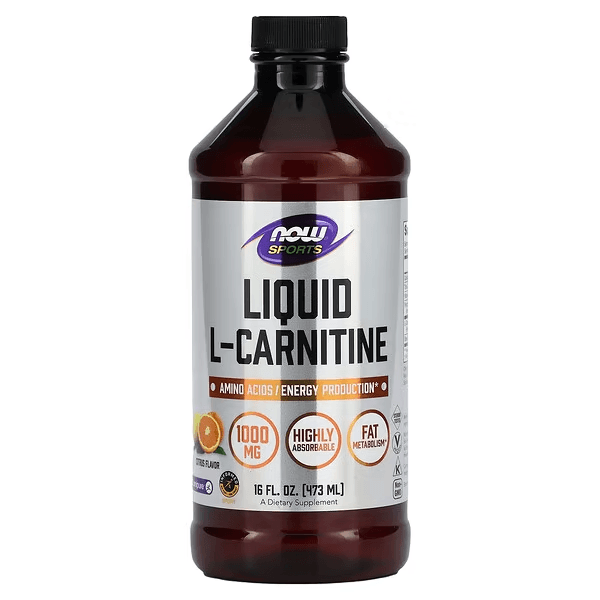 Жидкий L-карнитин, 1000 мг, 473 мл, NOW Foods, Liquid L-Carnitine