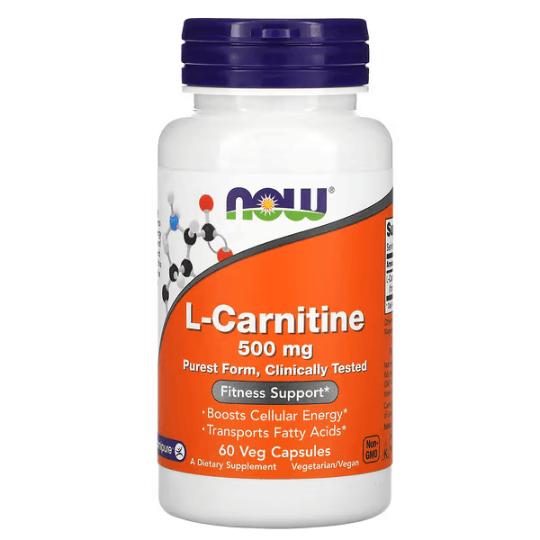 L-карнитин, 500 мг, 60 растительных капсул, L-Carnitine