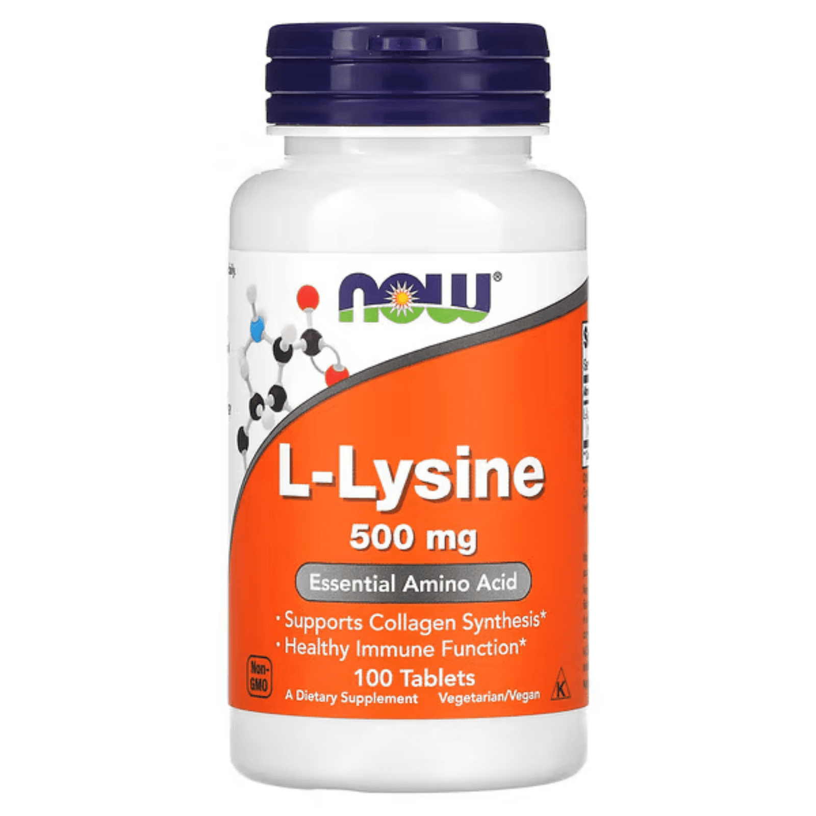 L-лизин, 500 мг, 100 таблеток, L-Lysine