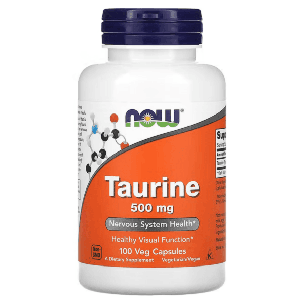 Таурин, 500 мг, 100 растительных капсул, Taurine