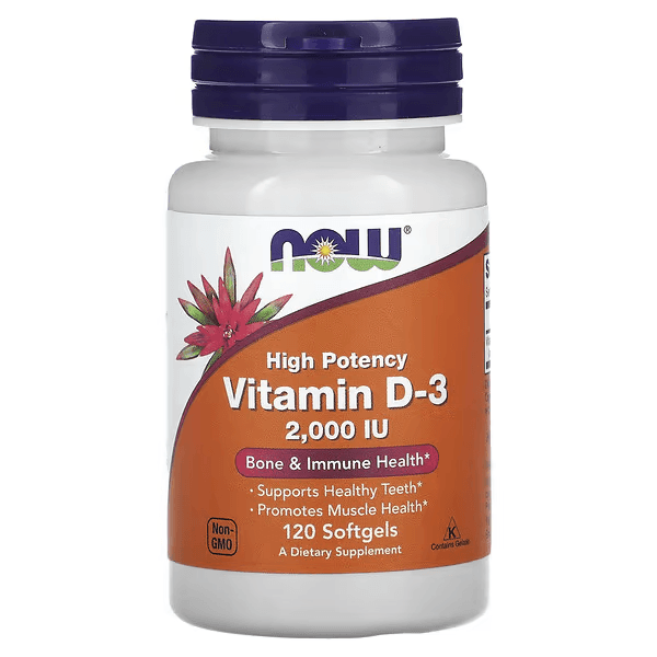 Витамин D3, 2000 МЕ, 120 капсул, Vitamin D-3