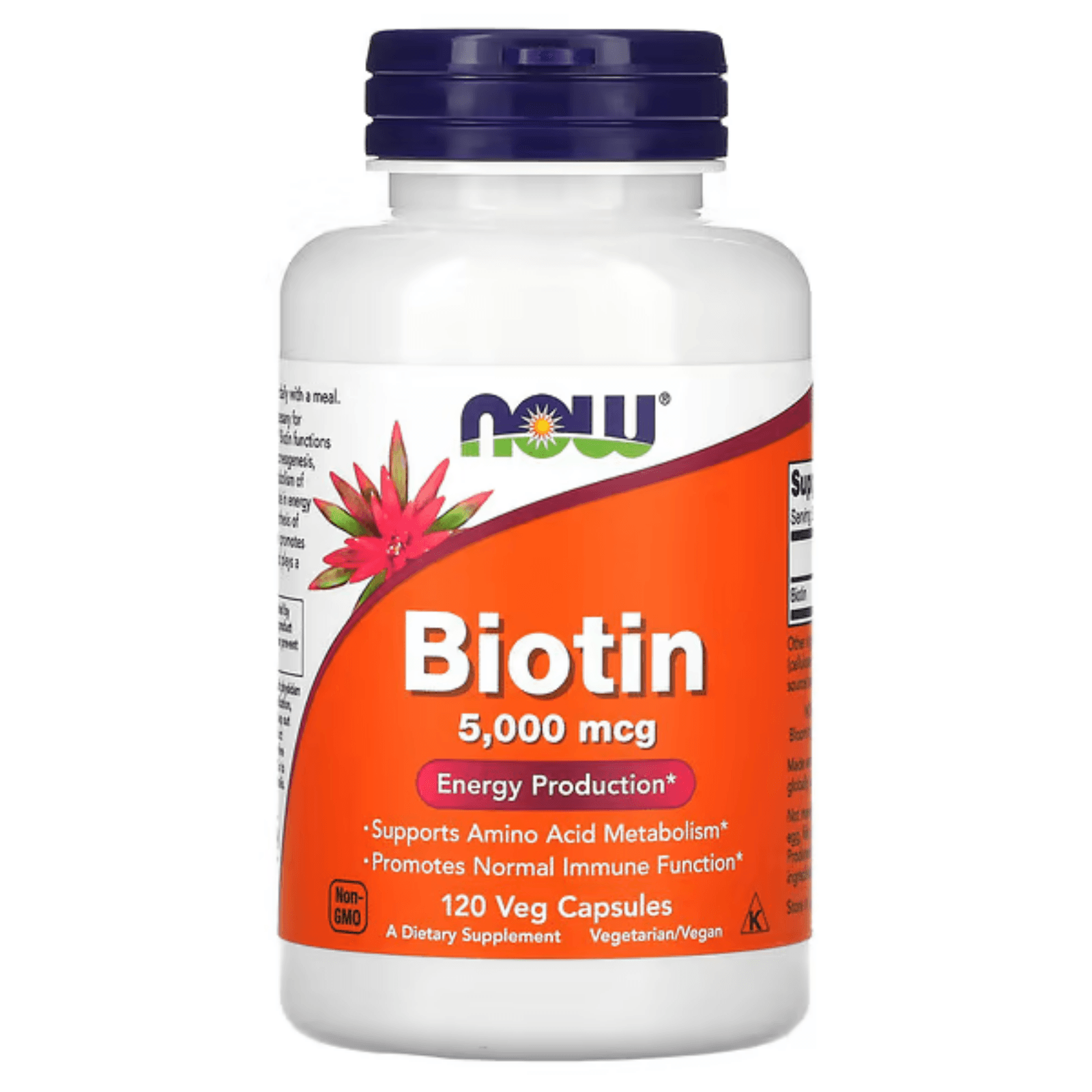 Биотин, 5000 мкг, 120 вегетарианских капсул, Biotin