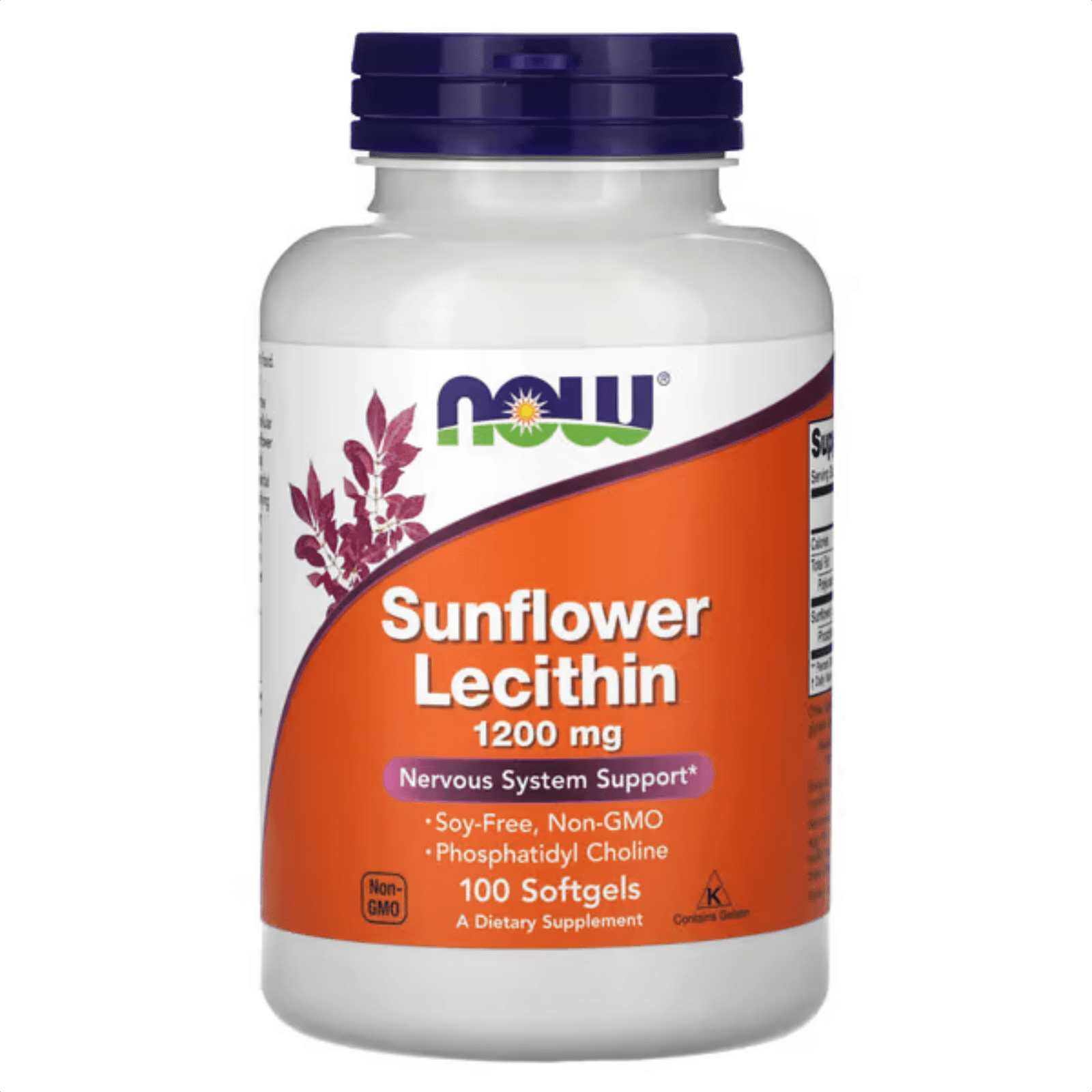 Лецитин подсолнечный 1200 мг, 100 капсул, Sunflower Lecithin