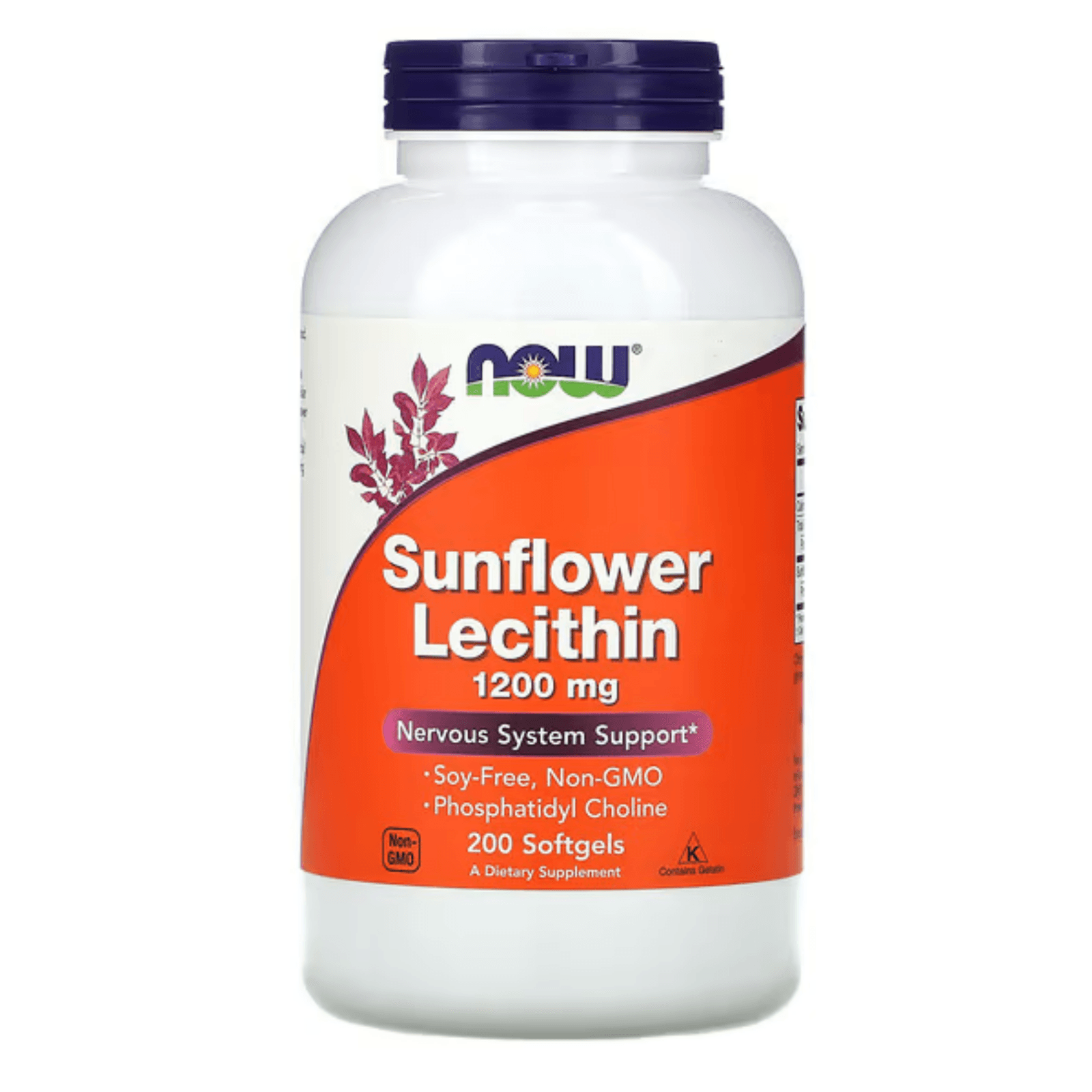 Лецитин подсолнечный 1200 мг, 200 капсул, Sunflower Lecithin