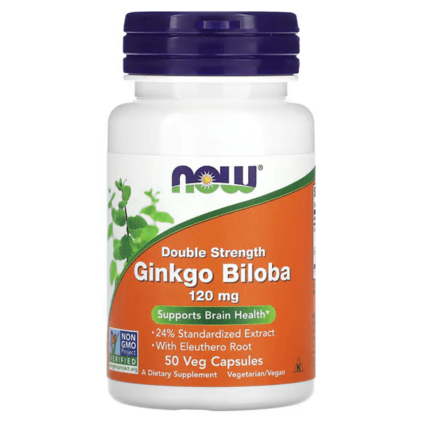 Гинкго билоба, 120 мг, 50 вегетарианских капсул, Ginkgo Biloba