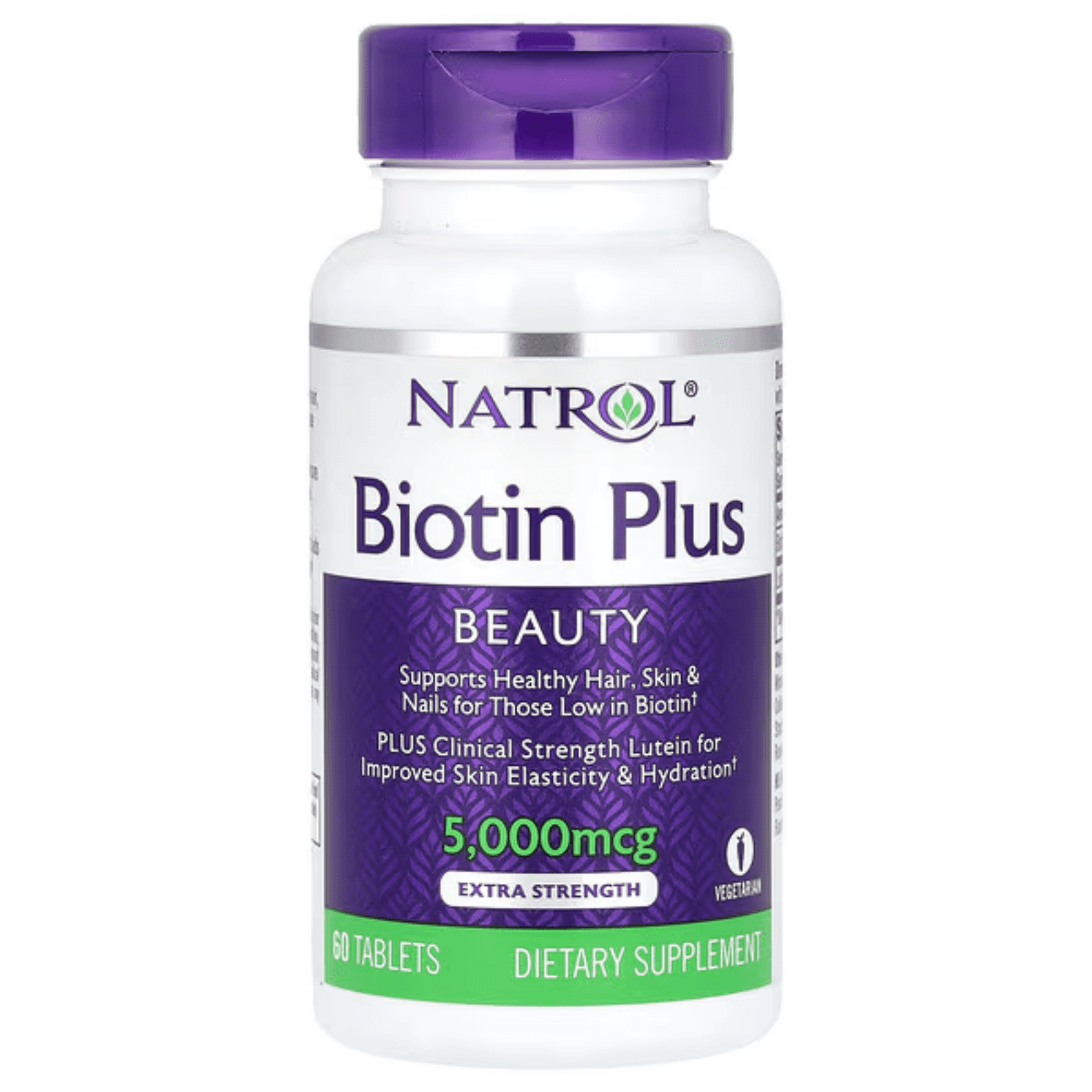 Биотин, 5000 мкг, 60 таблеток, Biotin Plus