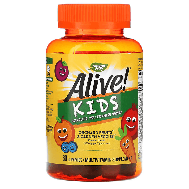 Мультивитамины для детей, 60 мармеладок, Alive! Gummy Multivitamin