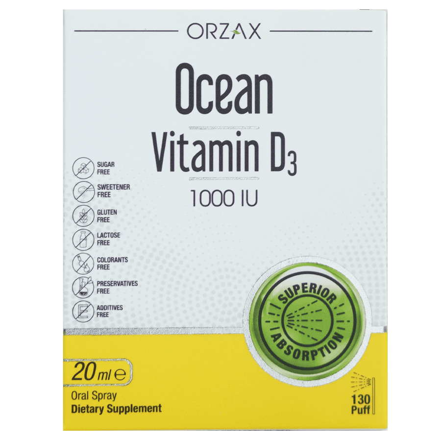 Витамин D3, 1000 МЕ, спрей, 20 мл, Ocean Vitamin D3