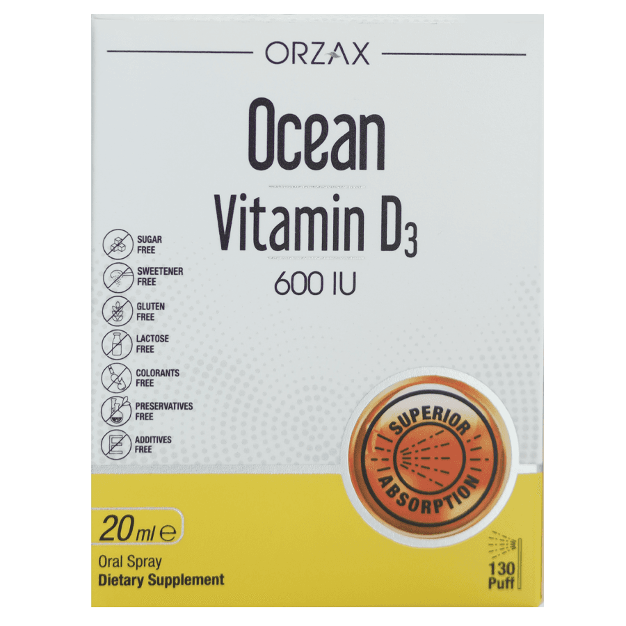 Витамин D3, 600 МЕ, спрей, 20 мл, Ocean Vitamin D3