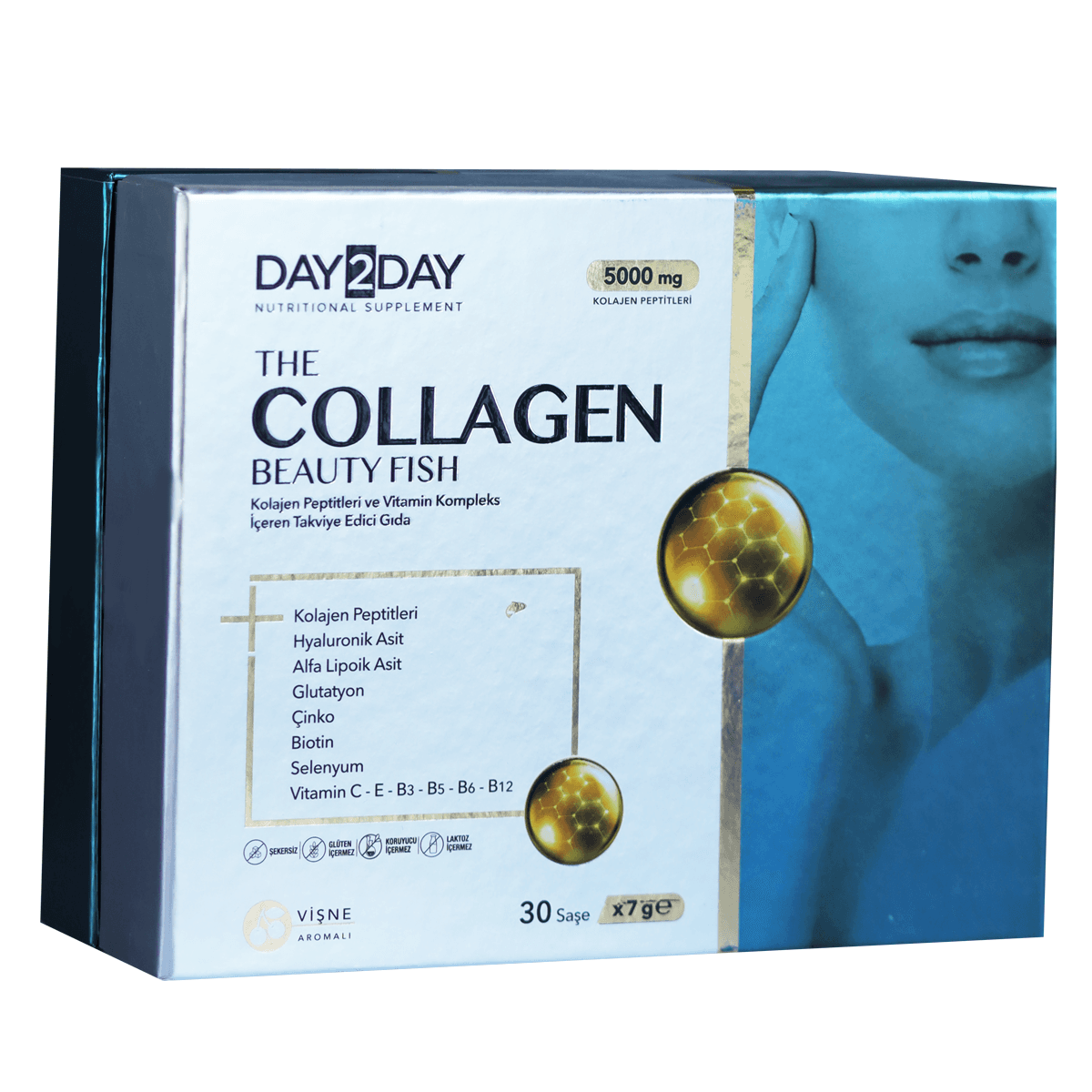 Коллаген Day2Day The Collagen Beauty Fish, 5000 мг, 30 пакетиков