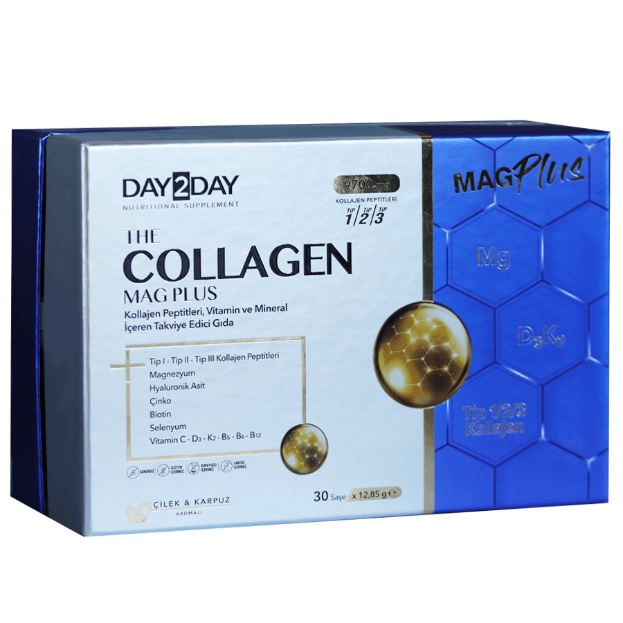 Коллаген Day2Day Collagen Mag Plus 1, 2, 3 типы, 30 пакетиков