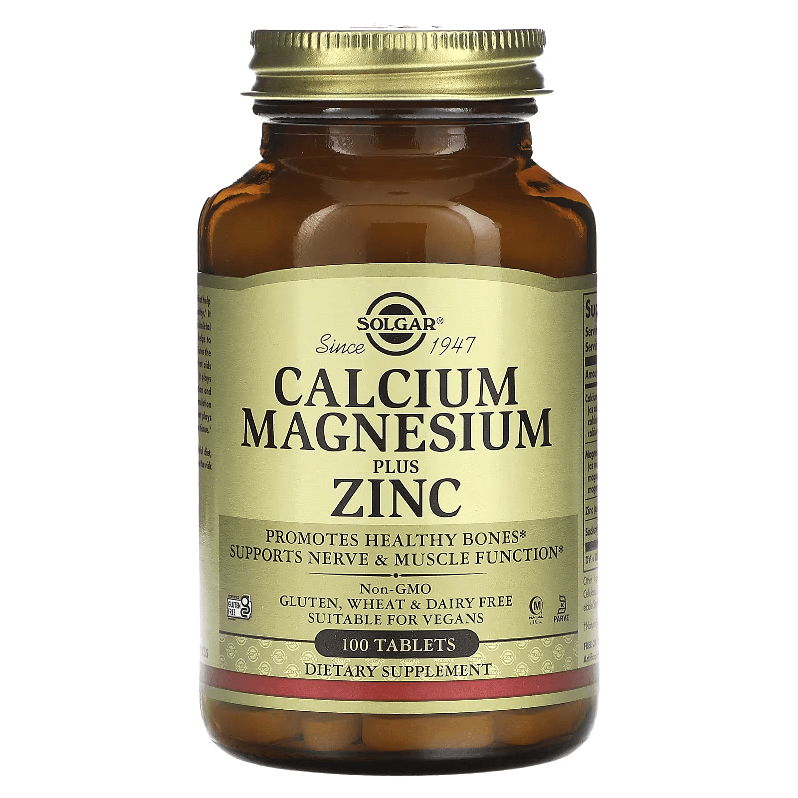 Кальций, магний и цинк, 100 таблеток, Calcium Magnesium Zinc