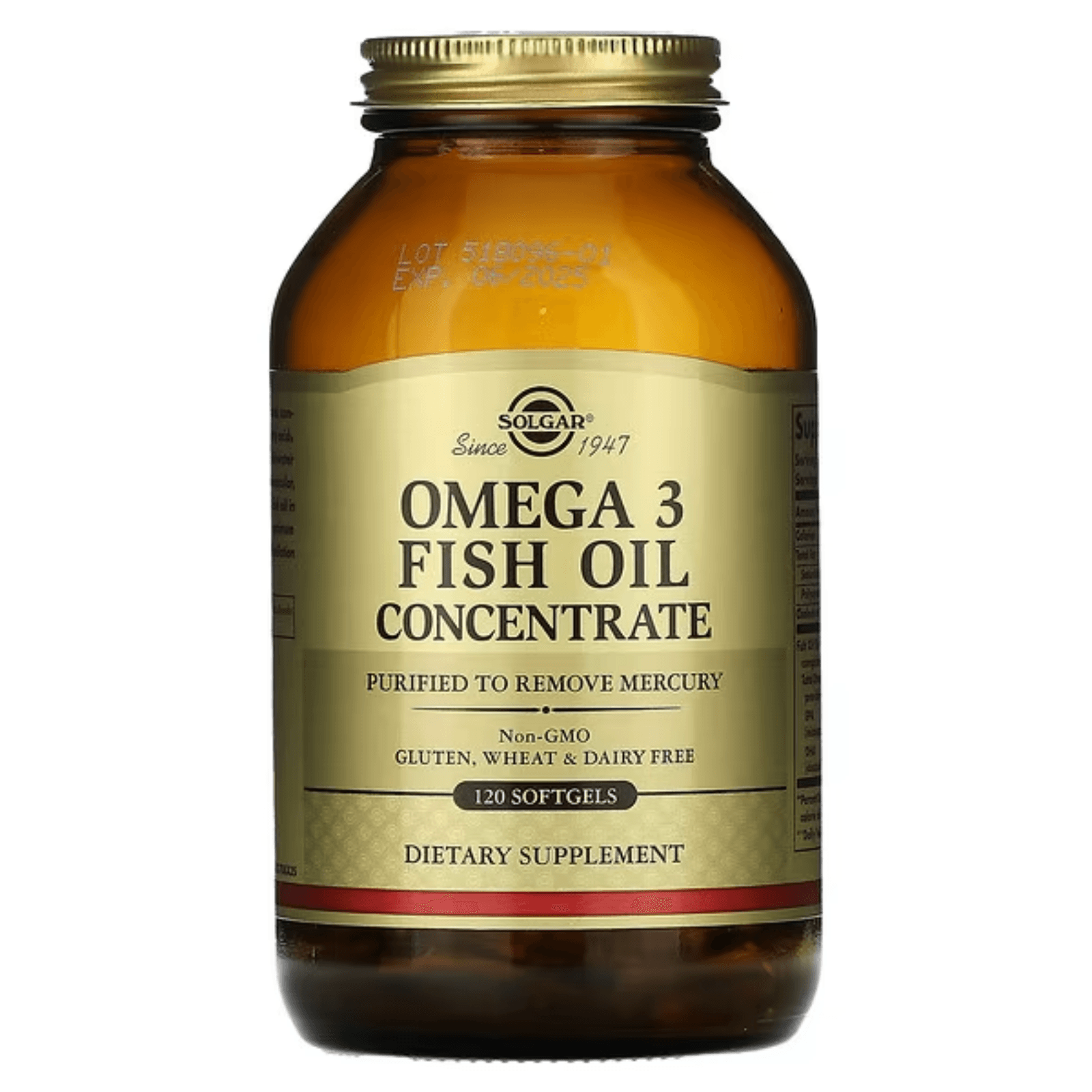 Концентрат рыбьего жира с омега-3, 120 капсул, Omega-3 Fish Oil Concentrate