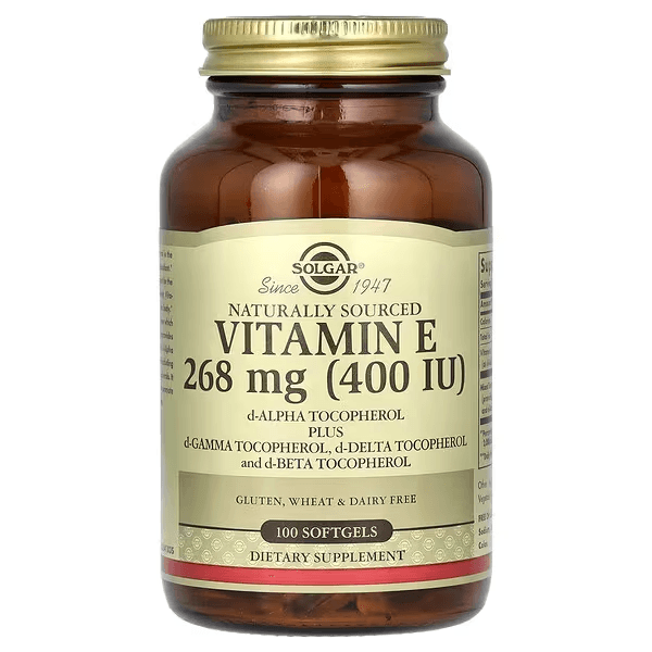 Натуральный витамин E, 400 МЕ, 100 капсул, Vitamin E