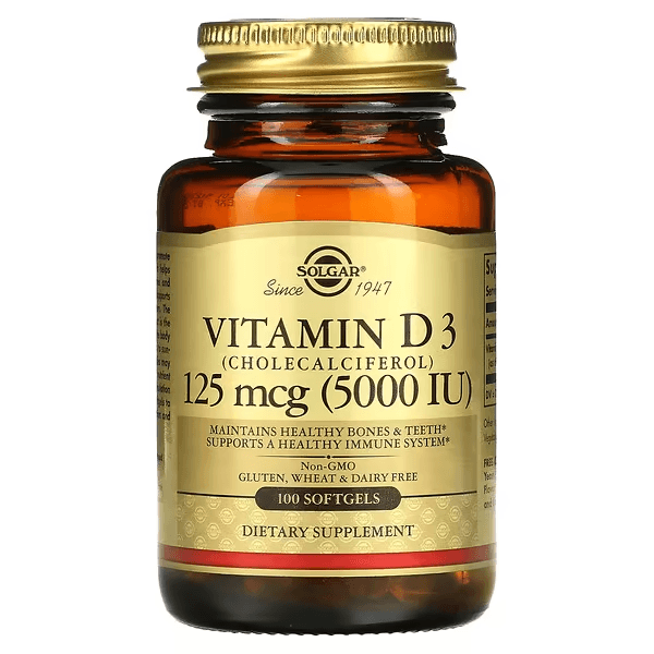 Витамин D3, 5000 МЕ, 100 капсул, Vitamin D3