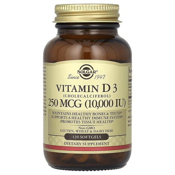 Витамин D3, 10 000 МЕ, 120 капсул, Vitamin D3