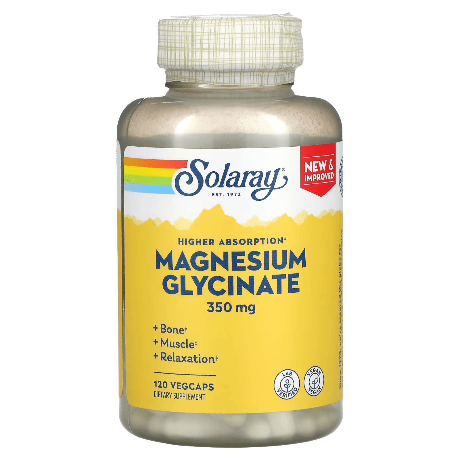 Глицинат магния, 350 мг, 120 вегетарианских капсул, Magnesium Glycinate