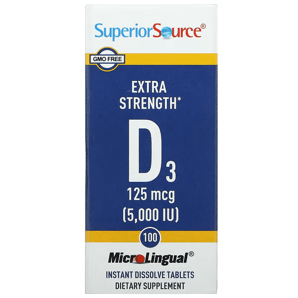 Витамин D3 5000 МЕ, 100 таблеток, Extra Strength D3