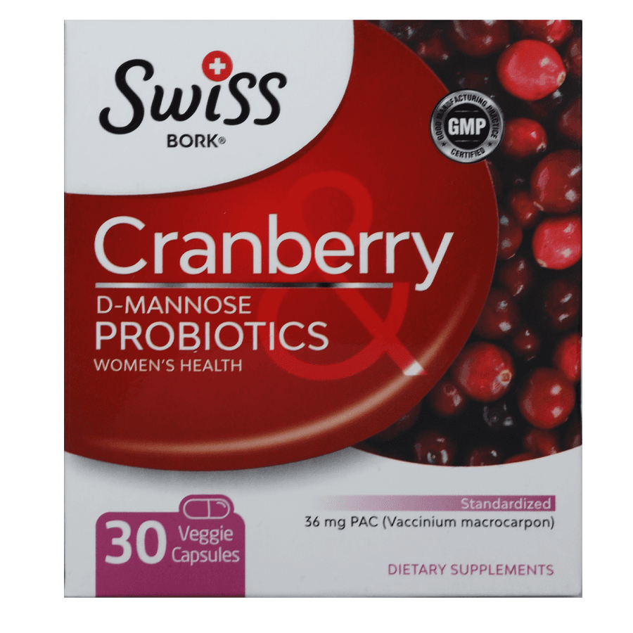 Клюква с D-маннозой и пробиотиками для женского здоровья, 30 капсул, Cranberry Probiotics