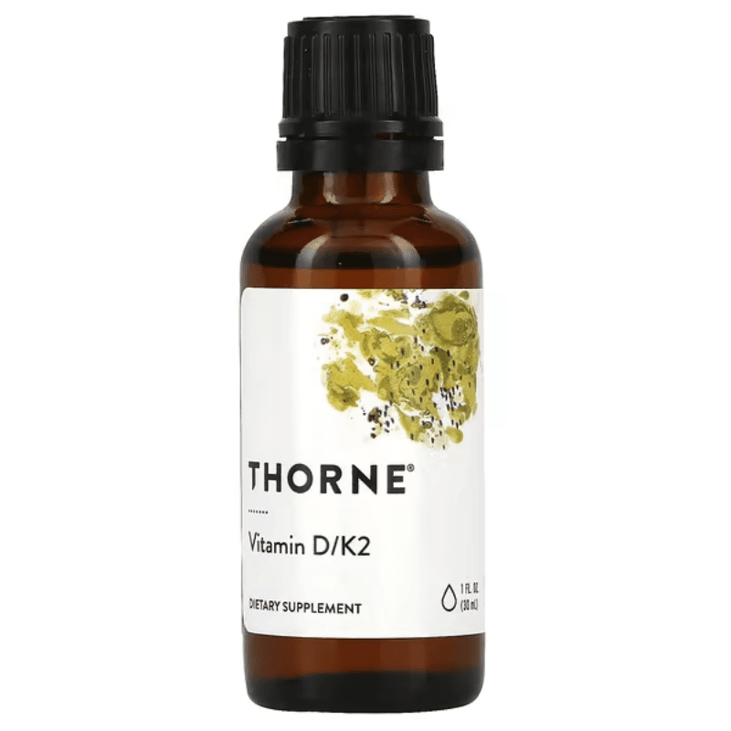 Витамины D3 и K2, 1000МЕ, 30 мл, Thorne, Vitamin D/K2