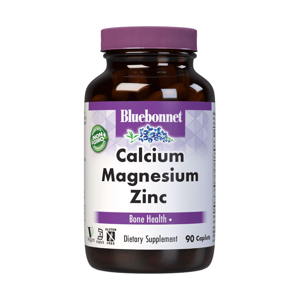Кальций, магний, цинк, 90 капсул, Bluebonnet Nutrition, Calcium Magnesium Zinc