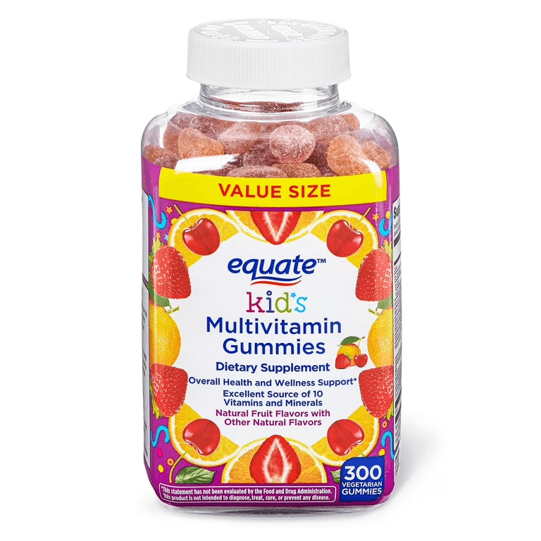 Мультивитамины для детей,  фруктовый вкус, 300 мармеладок, Equate
