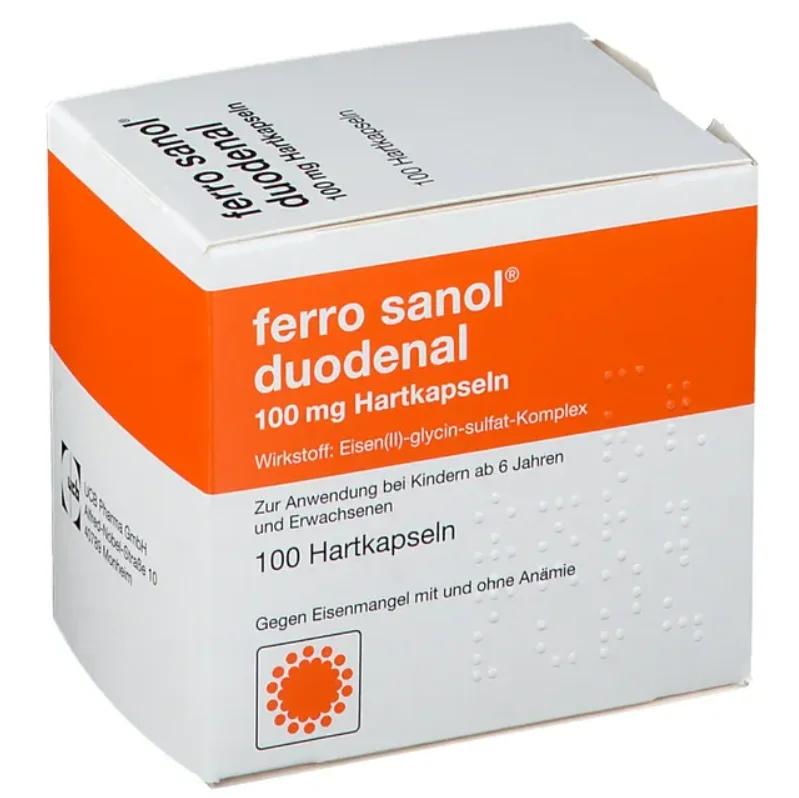 Железо, Ферро Санол, 100 мг, 100 капсул, Duodenal , Ferro Sanol