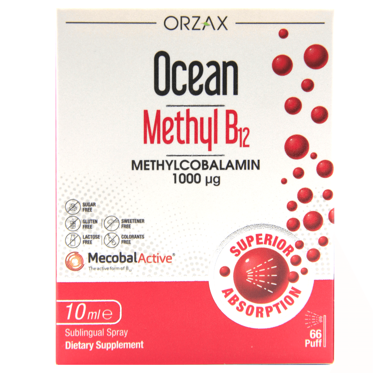 Метил B12, 1000 мкг, спрей, 10 мл, Ocean Methyl B12