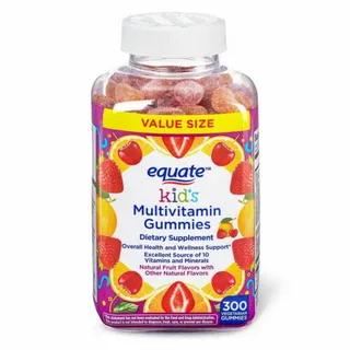 Мультивитамины для детей, вкус натуральные фрукты, 300 мармеладок, Equate