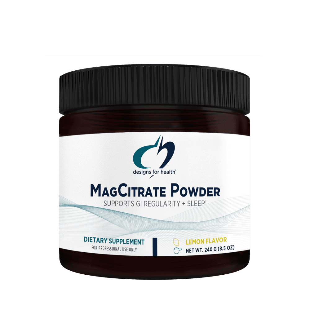 Магний, порошок, 240 г, Designs For Health, MagCitrate Powder