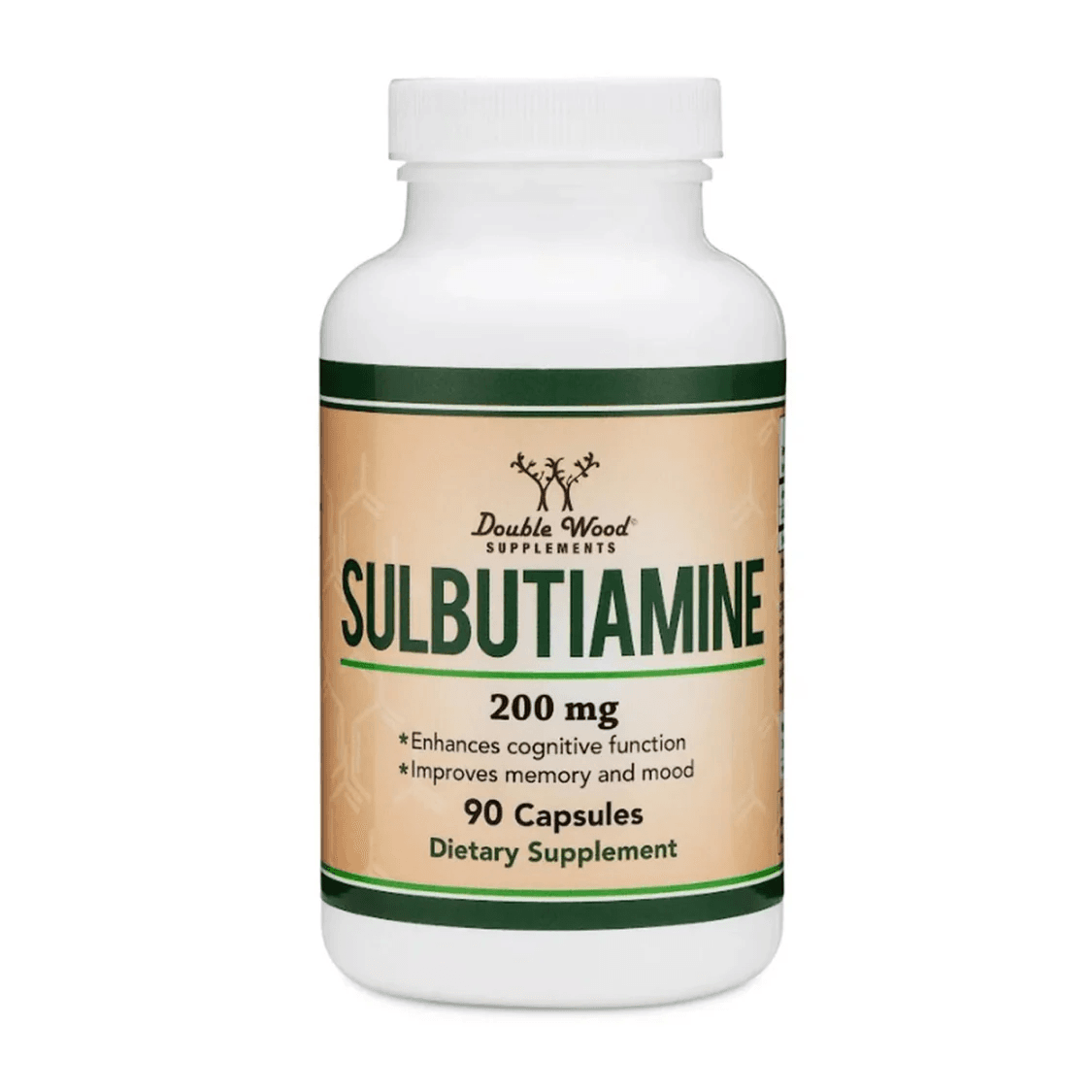 Сульбутиамин, 90 капсул, Double Wood, Sulbutiamine 200 mg