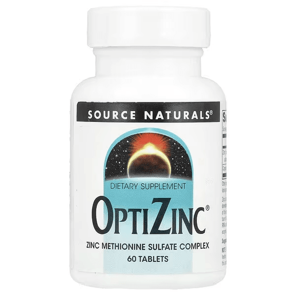 Цинк с медью, 30 мг, 60 таблеток, Source Naturals, OptiZinc