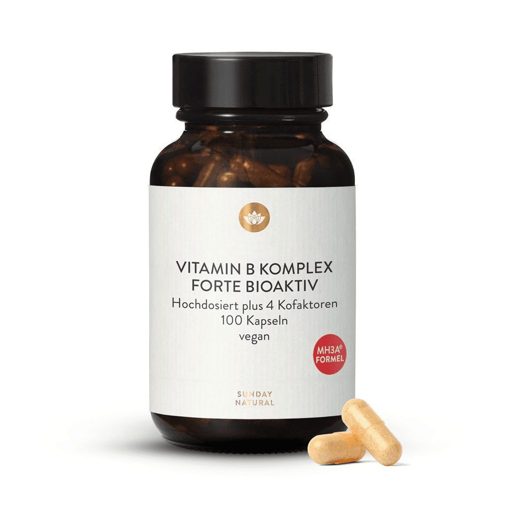 Комплекс витаминов группы Б, 100 капсул, Sunday Natural, Vitamin B Komplex Forte Bioaktiv