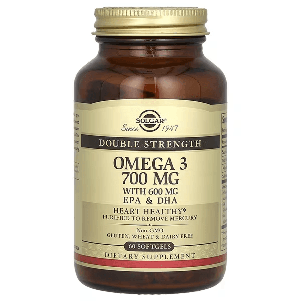 Омега-3, 700 мг, 60 капсул, Solgar, Omega 3