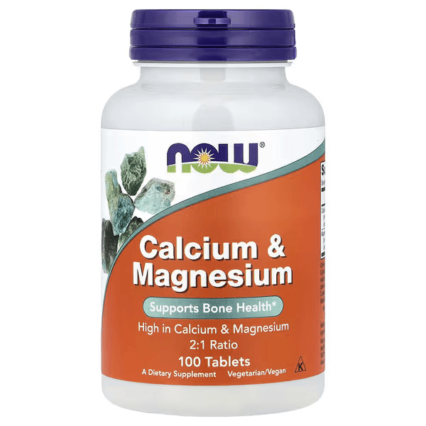 Кальций и магний, 100 таблеток, NOW Foods, Calcium & Magnesium