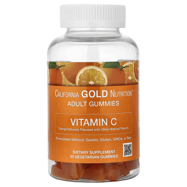 Жевательный витамин C с витамином A , 90 мармеладок без желатина, Galifornia Gold Nutrition, Vitamin C