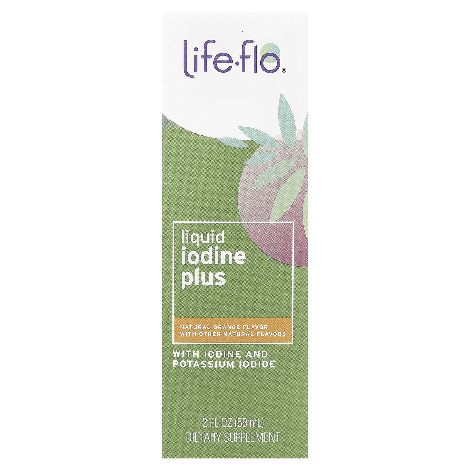 Йод жидкий, апельсиновый вкус, 59 мл, Life-flo, Iodine liquid plus Orange