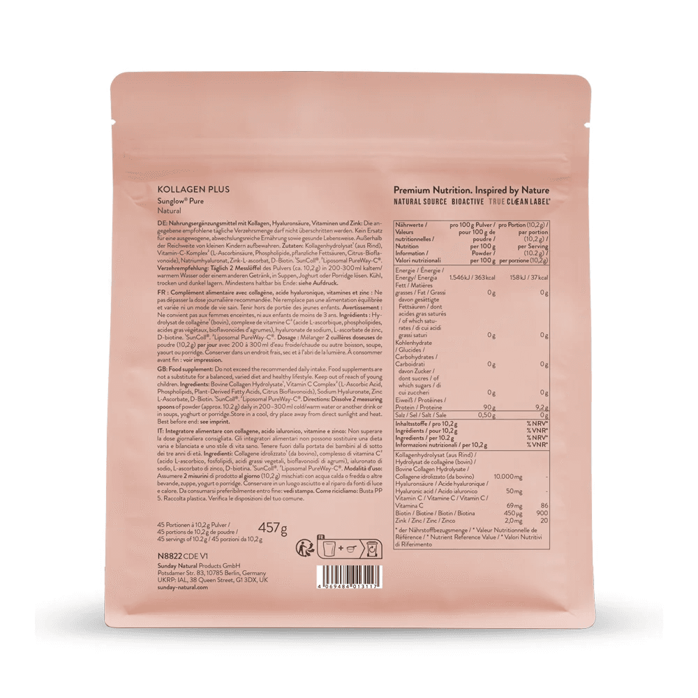 Коллаген плюс, 457 г, SunGlow Pure Natural, Sunday Natural
